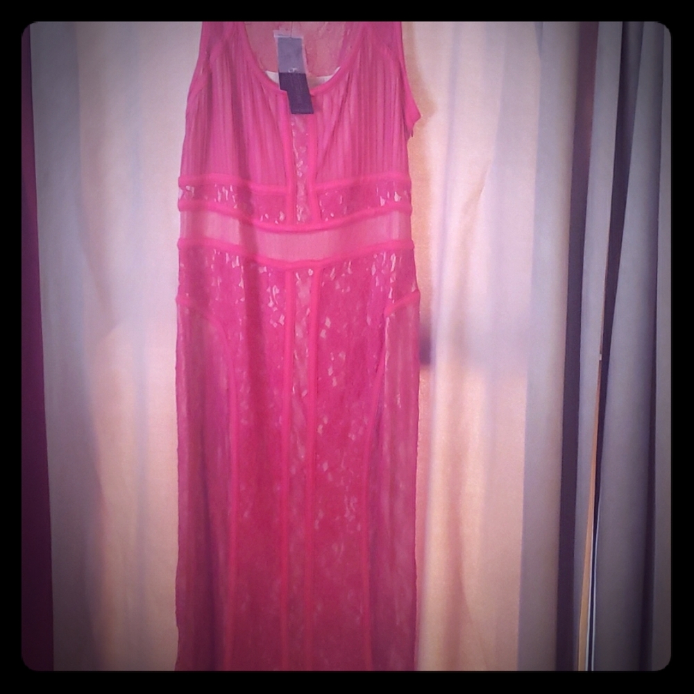 Lane Bryant Pink lace dress Sz 14 NWT